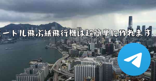 100メートル飛ぶ紙飛行機は超簡単に作れます