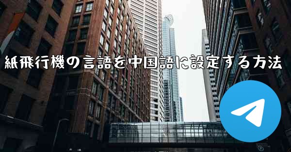 紙飛行機の言語を中国語に設定する方法