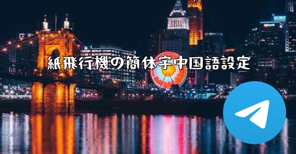 紙飛行機の簡体字中国語設定