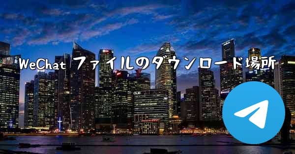 <b>WeChat ファイルのダウンロード場所</b>